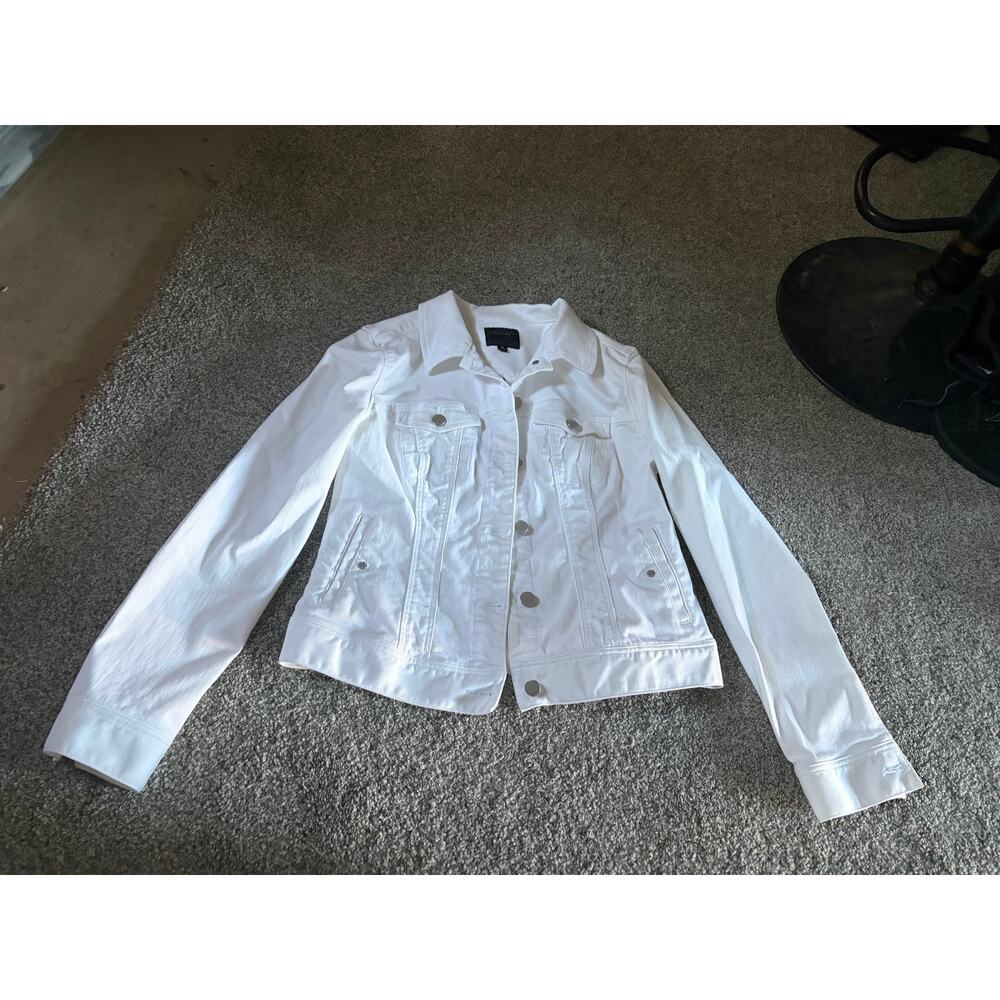 Liverpool Los Angeles womens medium white denim jacket